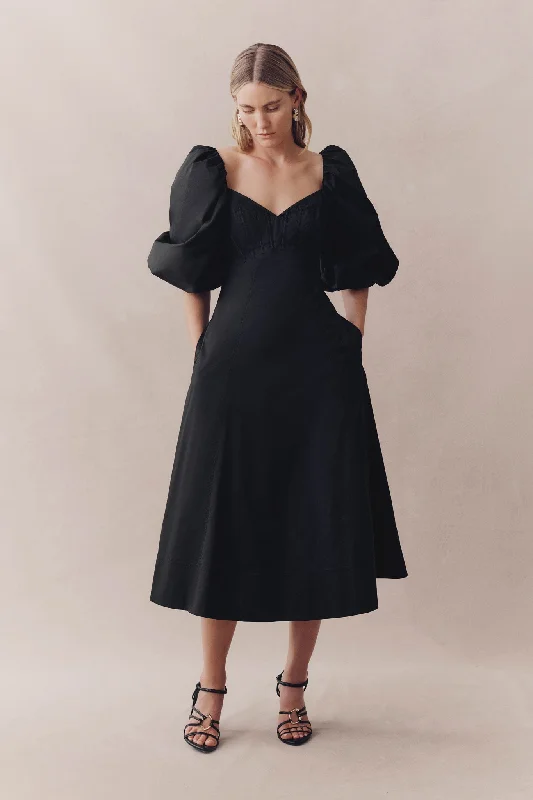 Midi Dresses for Networking Event -Hester Corsetted Midi Dress