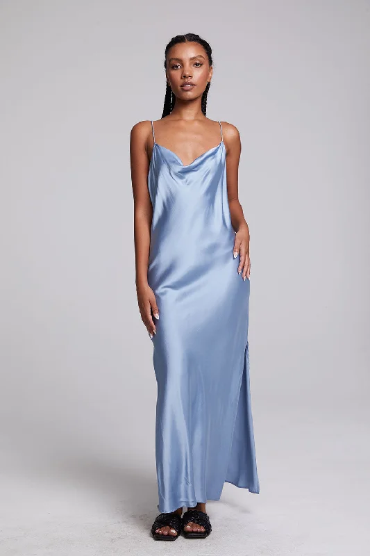 Midi Dresses with Drape Sleeves -Bleeker Blue Grotto Midi Dress