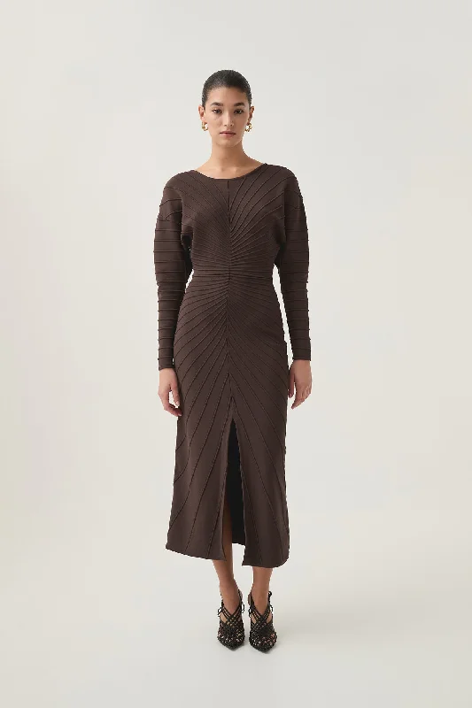 Midi Dresses in Fine Silk -Modernist Cocoon Midi Dress