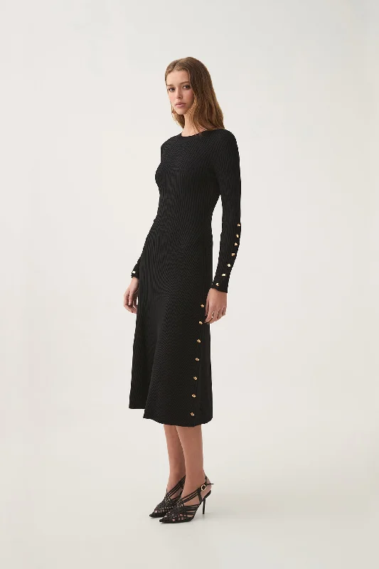 Midi Dresses for Club Party -Lia Knit Midi Dress