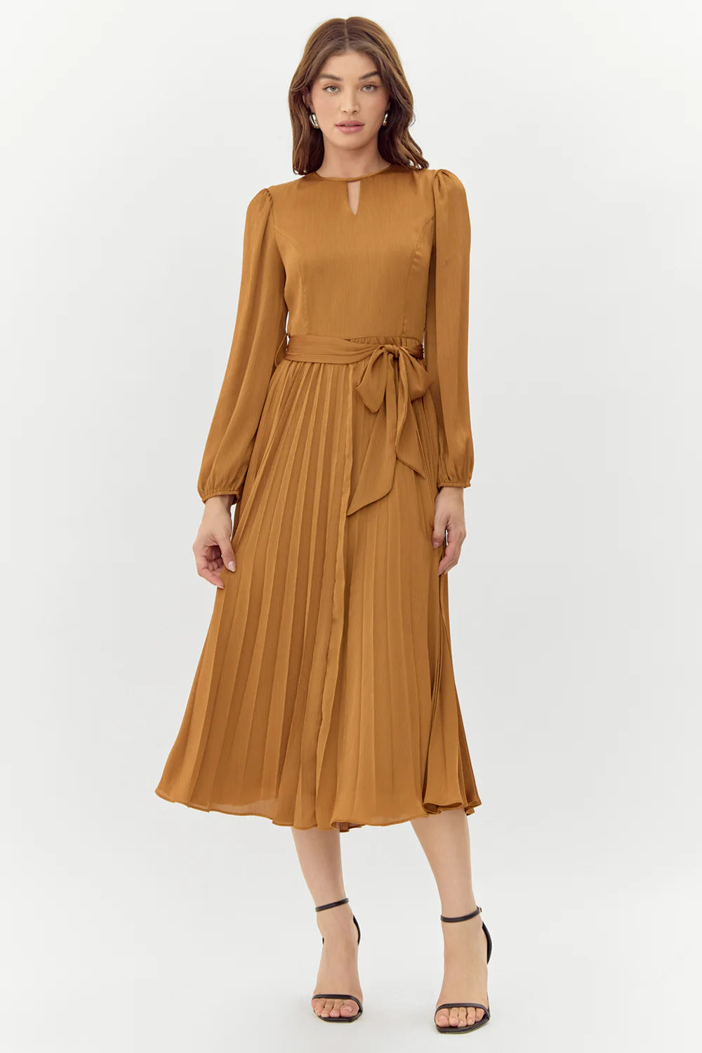 Midi Dresses for Farewell Dinner -Imani Pleated Midi Dress