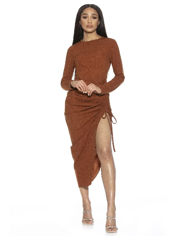 Midi Dresses with Embroidered Details -Nikki Dress