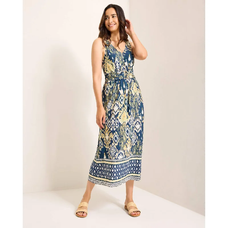 Midi Dresses for Charity Gala -Tommy Bahama Women's Vista Cove Sleeveless Midi Dress - Island Navy