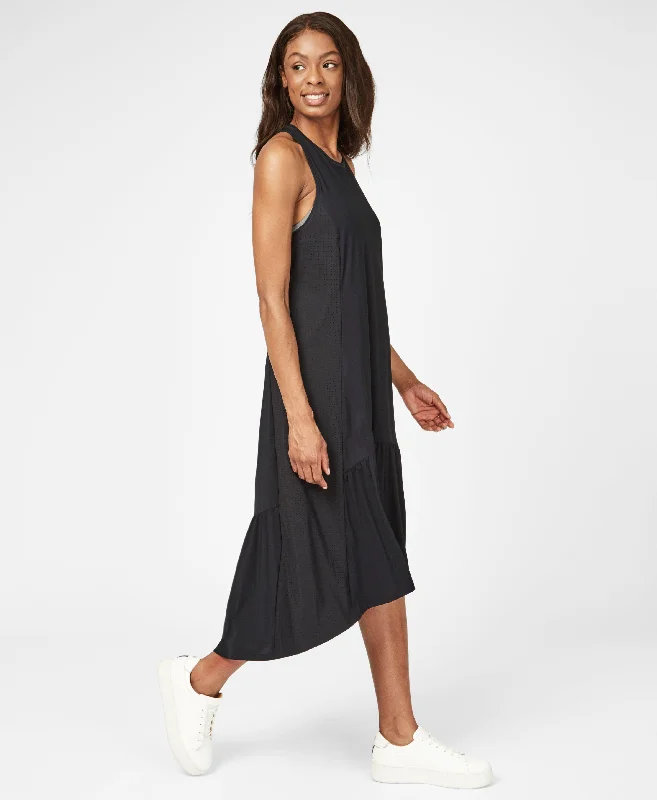 Midi Dresses with Wrap Front -Explorer Ace Midi Dress Sb5478 Black