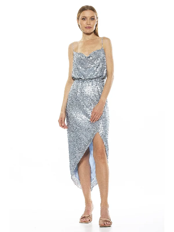 Midi Dresses in Bright Patterns -Hailey Sequin Dress