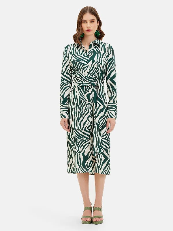 Midi Dresses for Lunch Event -ALEXANDRIA PRINTED MIDI DRESS