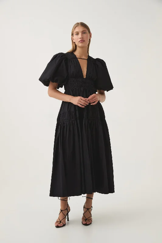 Midi Dresses with Trapeze Style -Fallingwater Ruched Midi Dress