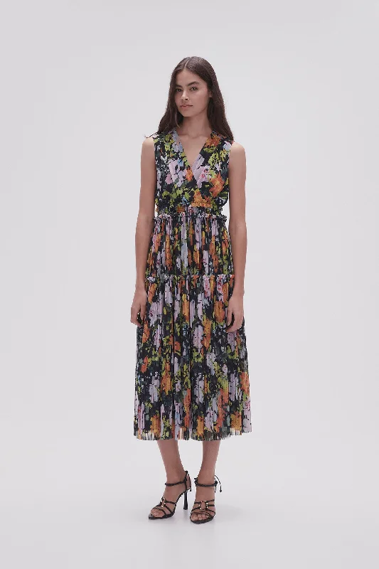 Midi Dresses for Lunch Date -Marlowe Shirred Midi Dress