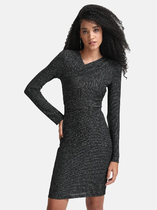 Midi Dresses for Warm Weather -Midi Dress With Wrap At Neck