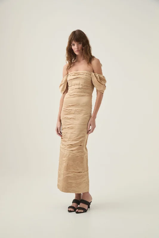 Midi Dresses for Wine Party -Zara Gathered Midi Dress