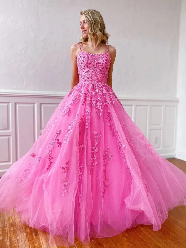 Evening Dress in Luxe Velvet -Midi Dresses for Day Event -Evening Dress in Luxe Velvet -Hot Pink Tulle Lace Long Prom Dress Hot pink Tulle Lace Formal Dress C2308