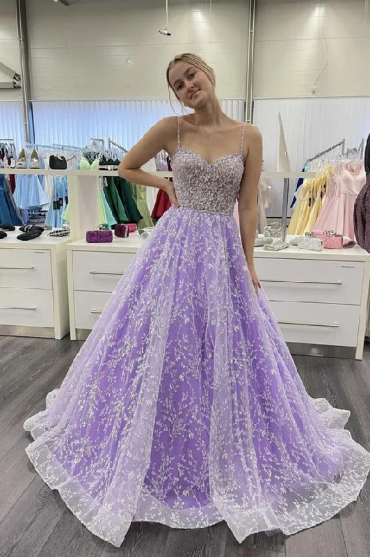 Evening Dress in Soft Wool -Midi Dresses for Lunch Event -Evening Dress in Soft Wool -Purple tulle lace long prom dress evening dress C1278