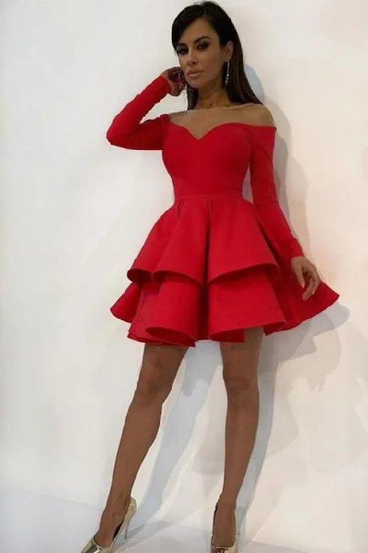 Evening Dress for Lake Chill -Midi Dresses with Twist Edge -Evening Dress for Lake Chill -Red Homecoming Dresses, Back to School c3049