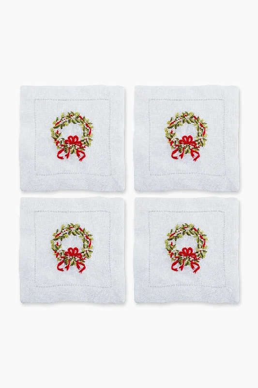 Pearl Wreath Cocktail Napkins