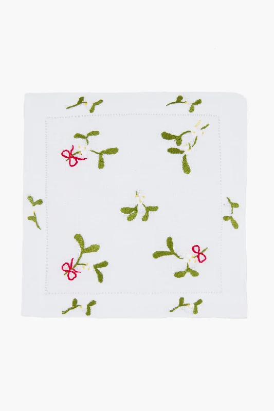 Scattered Mistletoe Cocktail Napkins Set of 4