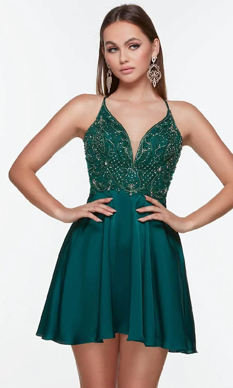 Alyce Paris 3112 - Sleeveless Beaded Cocktail Dress