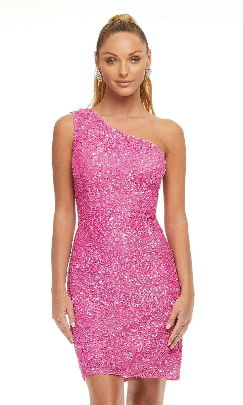 Ashley Lauren - 4469 Cutout Lace-up Back Fully Beaded Cocktail Dress