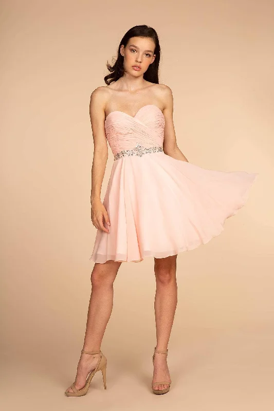 Elizabeth K - GS1637 Ruched Sweetheart A-Line Cocktail Dress