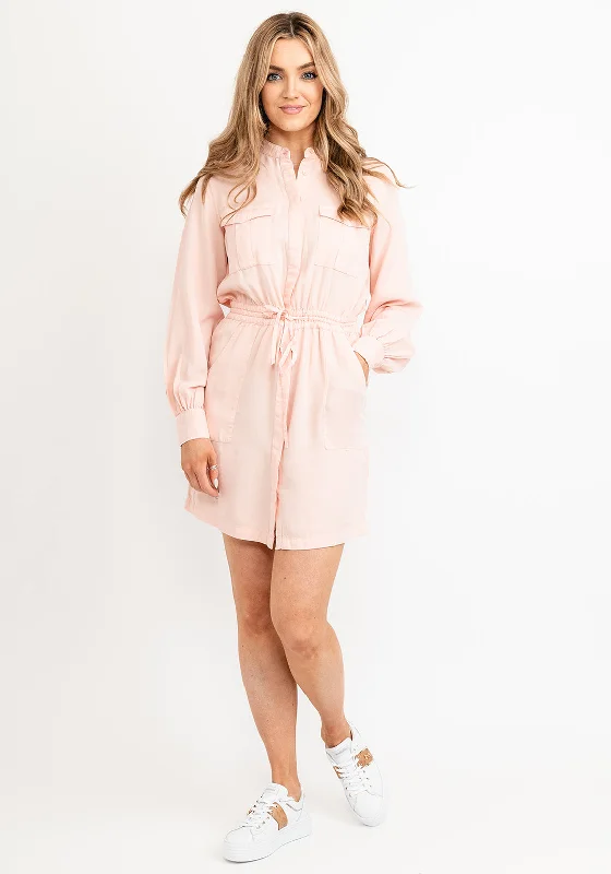 Mini Dresses for Home Parties -Guess Womens Mini Shirt Dress, Peach