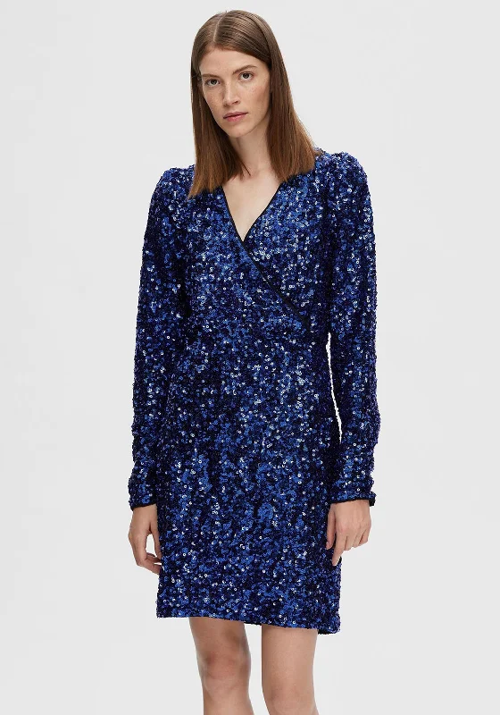 Mini Dresses in Cool Linen -Selected Femme Dianna Sequin Embellished Mini Dress, Surf The Web