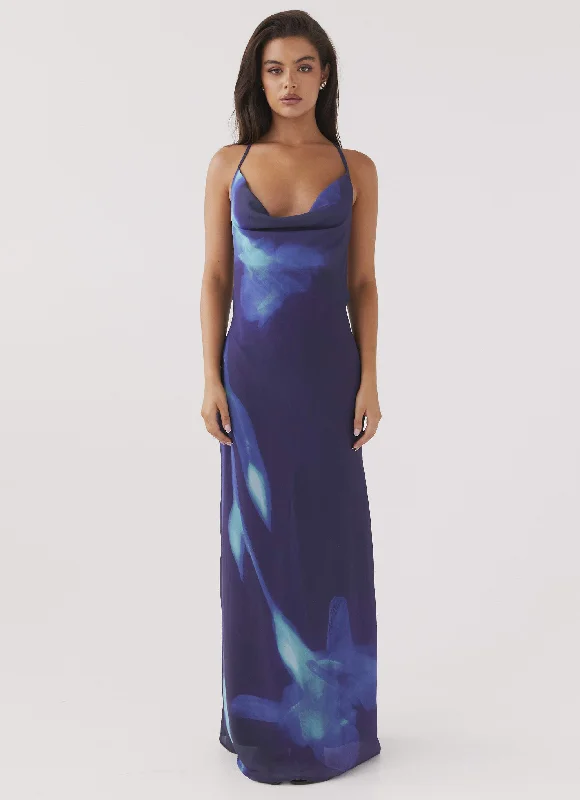 Maxi Dresses for Beach Night -Astra Maxi Dress - Cyber Rose