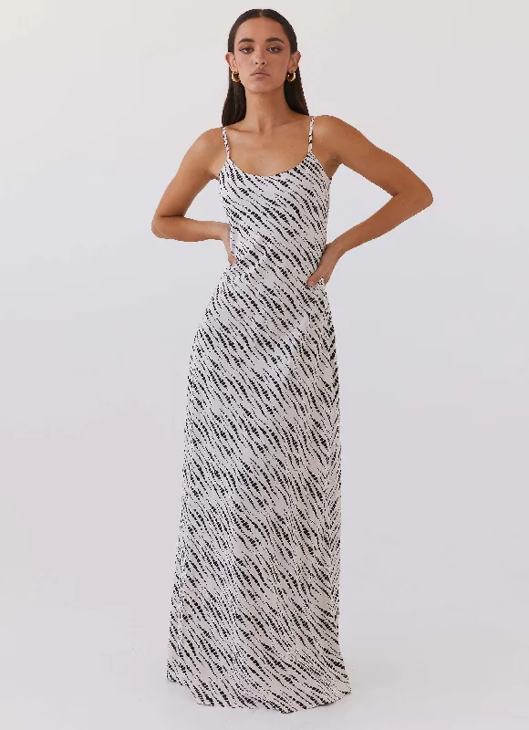 Maxi Dresses in Rich Cotton -Carol Maxi Slip Dress - Pebble