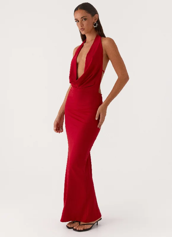 Maxi Dresses for Music Festivals -Dedicated Maxi Dress - Red