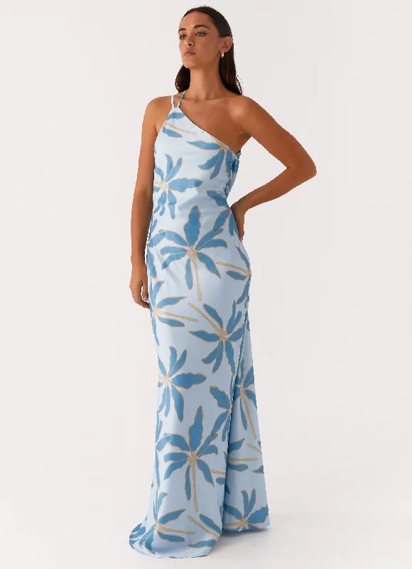 Maxi Dresses for Team Party -Drifting Apart Maxi Dress - Opulent Blue