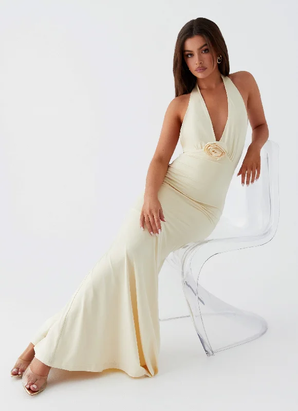 Maxi Dresses for Charity Gala -Eliza Rose Maxi Dress - Yellow