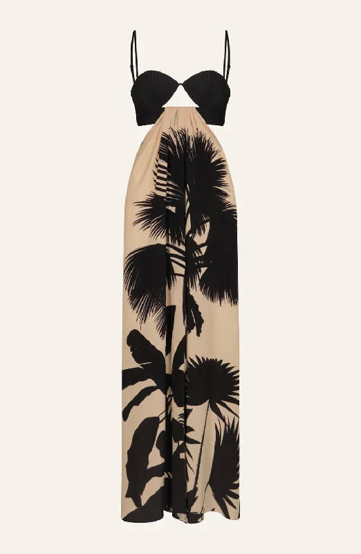 Maxi Dresses with Keyhole Back -Fascination of the East Dress