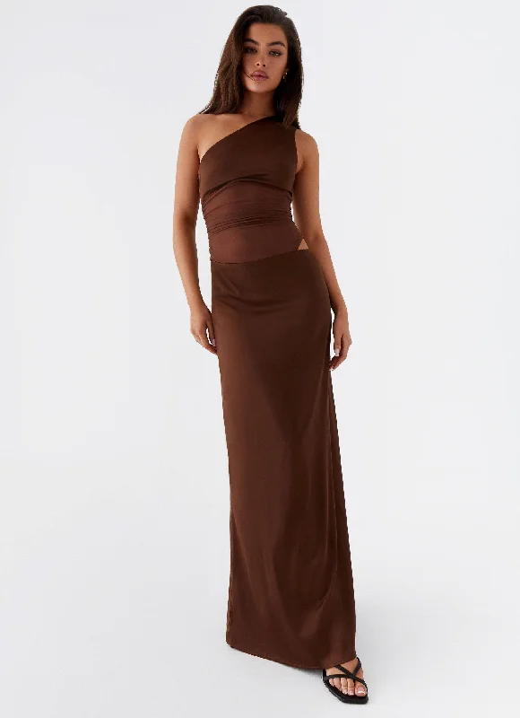 Maxi Dresses for Night Picnic -Juliette Maxi Dress - Chocolate