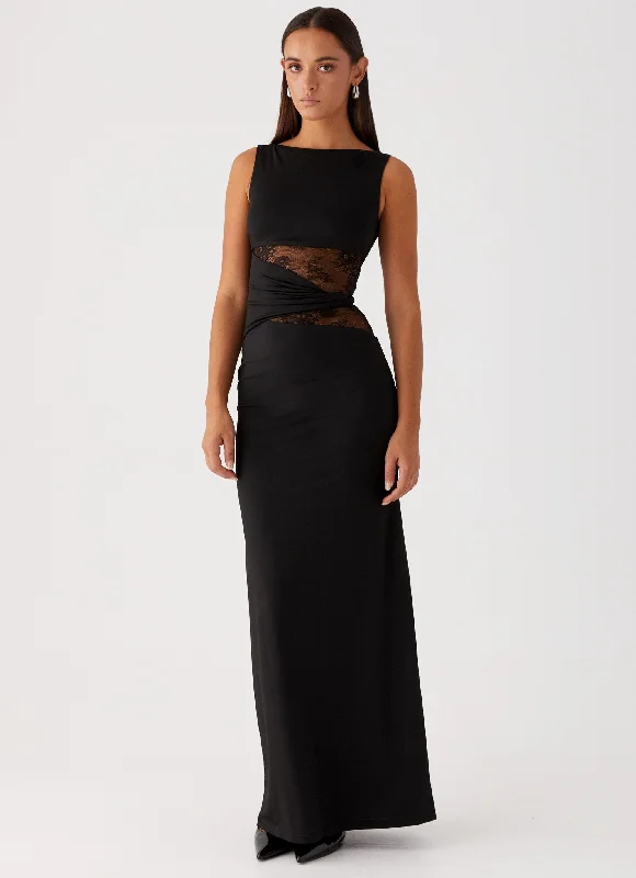 Maxi Dresses for Night Brunch -Karma Maxi Dress - Black