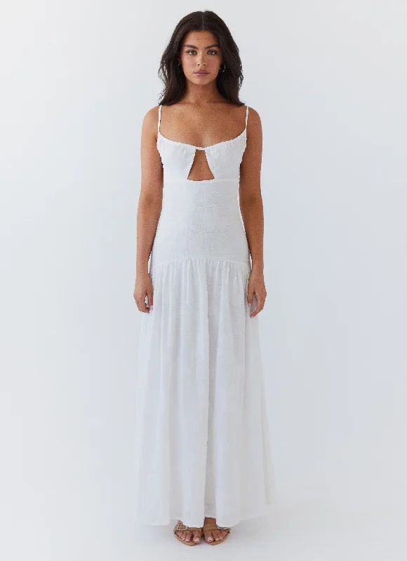 Maxi Dresses for Evening Fun -Myra Maxi Dress - White