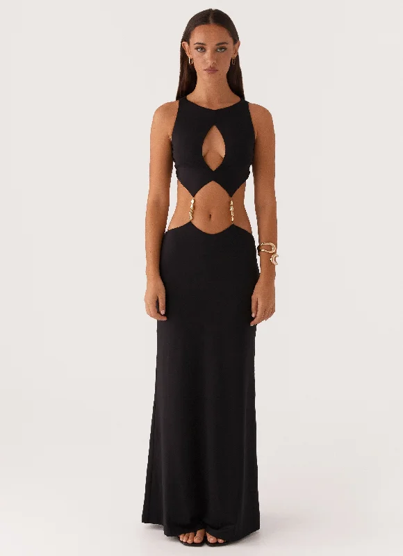 Maxi Dresses in Elegant Design -Nadiya Maxi Dress - Black