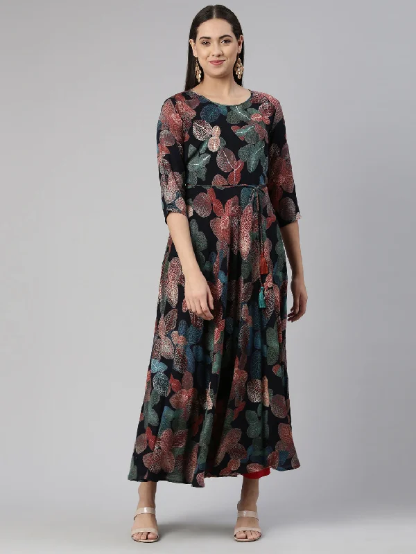 Maxi Dresses for Group Outing -Neeru's Floral Ethnic Maxi Dress