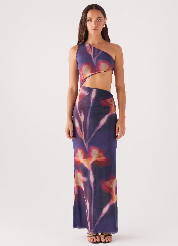 Maxi Dresses for Fashion Events -Shadows In The Sun Mesh Maxi Dress - Ember Rose