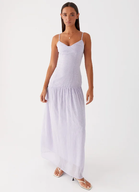 Maxi Dresses for Patio Party -Shania Maxi Dress - Lavender