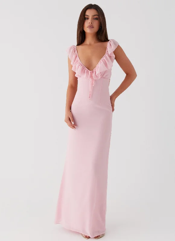 Maxi Dresses for Movie Night -Silvie Maxi Dress - Pink